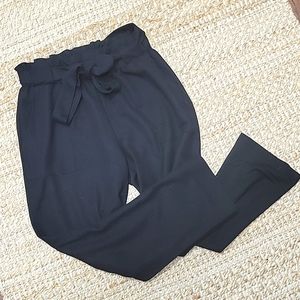 Black Tie Waste Paper Bag Pants